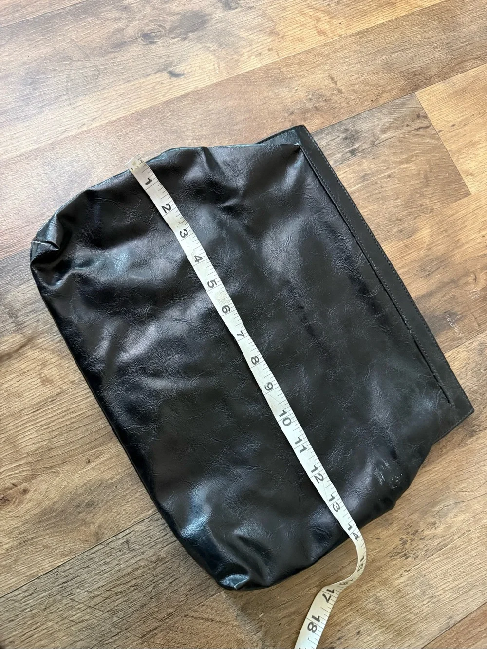 Shiraleah Black Leather Fold Over Clutch Pouch